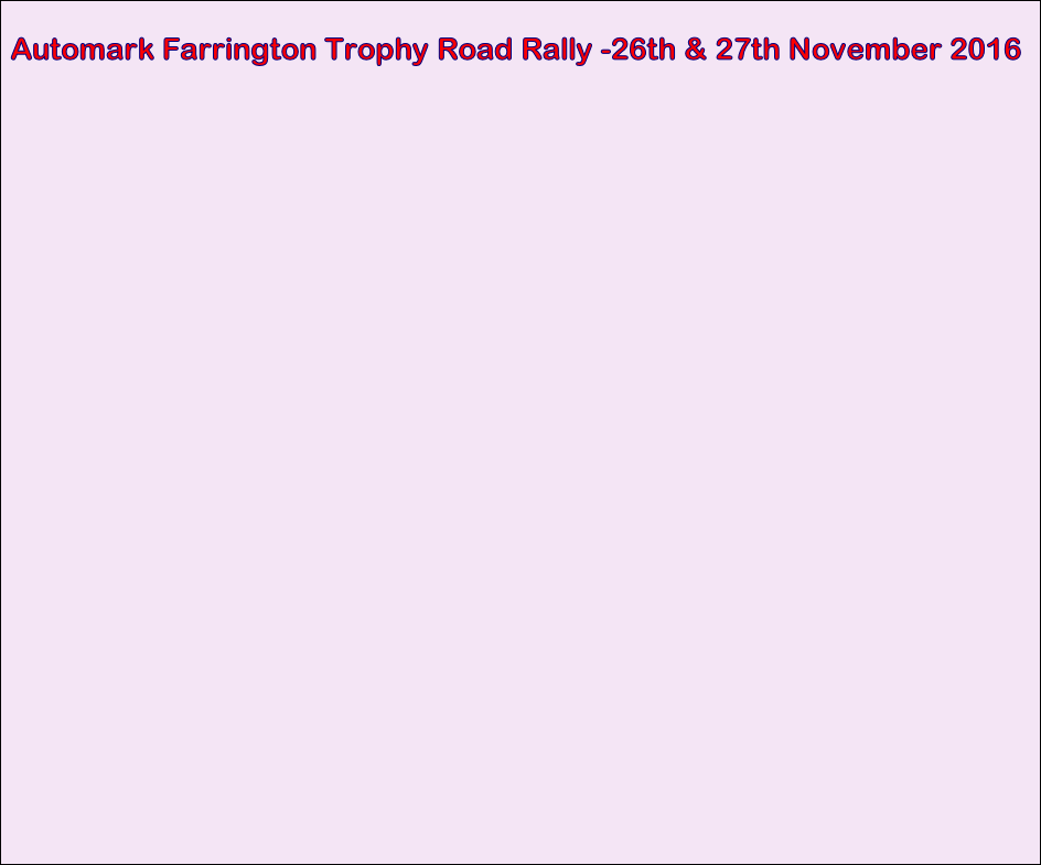 Automark Farrington Trophy Road Rally -26th & 27th November 2016
